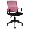 Sedia da Scrivania Nero e Rosa Ruote Piroettanti Seduta Ergonomica da Ufficio