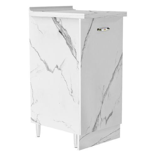 Mobile Cucina Componibile Base 1 anta Colore Bianco Marmo 40x50 H 85 cm