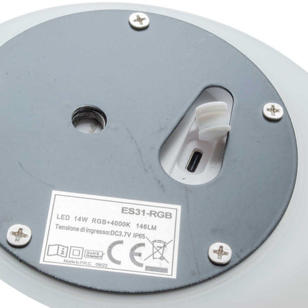 Lampada Solare Luce Rgb Sensore Crepuscolare Pannello Solare Ricaricabile Led 14w