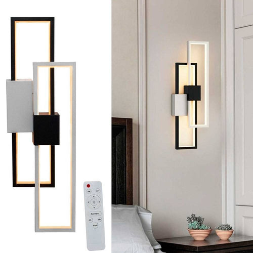 Applique Led Rettangolare 2x23w Cct 3000k A 6500k Parete Dimmerabile Telecomando