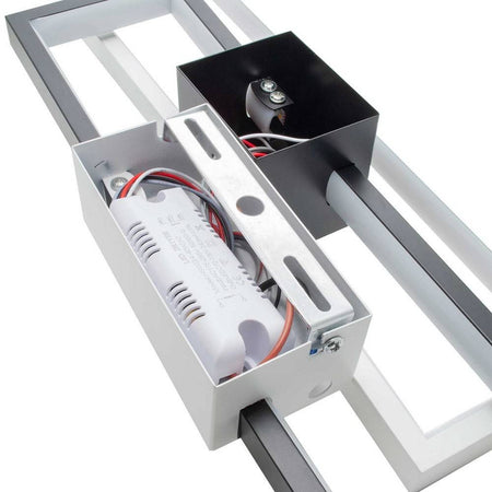 Applique Led Rettangolare 2x23w Cct 3000k A 6500k Parete Dimmerabile Telecomando