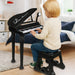 Tastiera Musicale Giocattolo Pianoforte per Bambini Nero 31 Tasti e Microfono