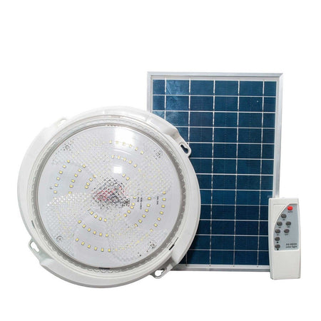 Plafoniera Solare Lampada Sensore Crepuscolare Tonda 60w Dimmerabile Telecomando