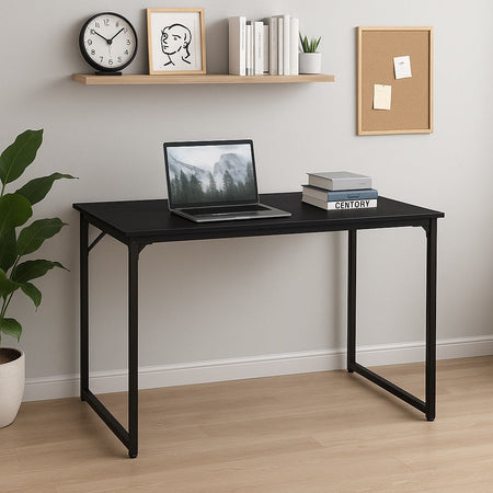 Scrivania Tavolo Porta PC Design Industriale Legno Metallo 120x60 Casa Ufficio