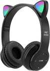 Cuffie Per Bambini Pieghevoli Senza Fili Con Orecchie Di Gatto A Led Bluetooth