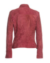 Zara - Giacca Donna Bordeux Chiaro in vero Camoscio