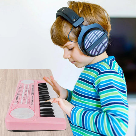 Tastiera Giocattolo Musicale Piano Keyboard Musica per Bambini con 37 Tasti Rosa