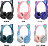 Cuffie Per Bambini Pieghevoli Senza Fili Con Orecchie Di Gatto A Led Bluetooth