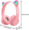Cuffie Per Bambini Pieghevoli Senza Fili Con Orecchie Di Gatto A Led Bluetooth