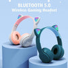 Cuffie Per Bambini Pieghevoli Senza Fili Con Orecchie Di Gatto A Led Bluetooth