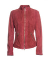 Zara - Giacca Donna Bordeux Chiaro in vero Camoscio