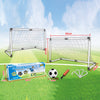 Set 2 Porte Calcio 92 x 64 cm con Pallone Gonfiatore e Morsetti per Fissaggio
