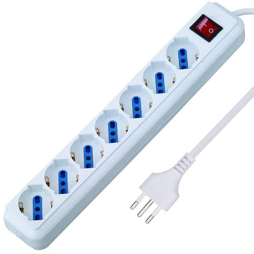 Multipresa Shuko Bipasso 10 E 16 Amp 6 Posti Ciabatta Elettrica Con Interruttore