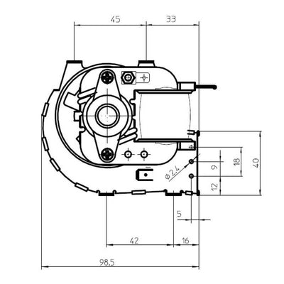 Ventola tangenziale FERGAS 116139 stufe a pellet 14706137