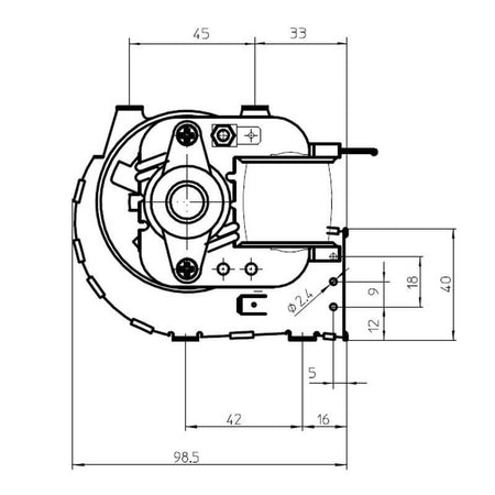 Ventola tangenziale FERGAS 116139 stufe a pellet 14706137