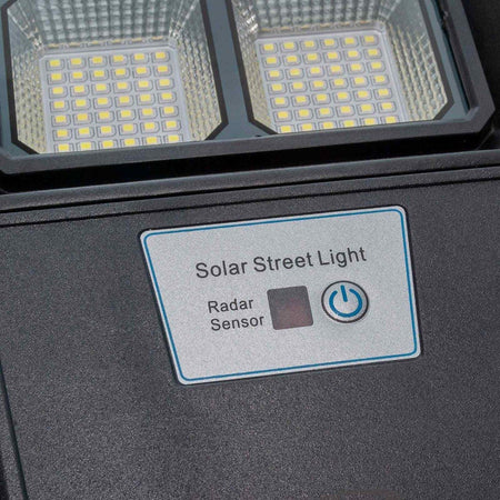 Faro Stradale Solare Led 170 W Sensore Crepuscolare Ip65 Pannello Fotovoltaico