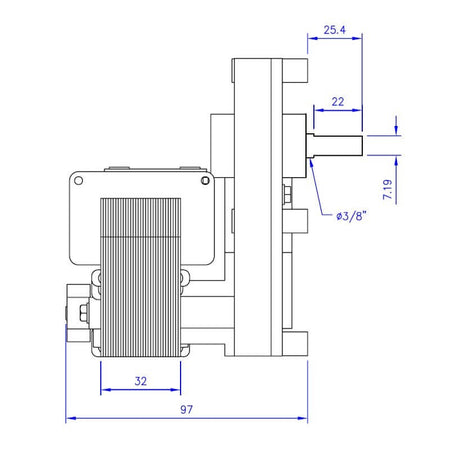 Motoriduttore Mellor FB1255 stufe a pellet 14702008