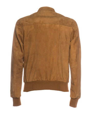 Bomber Napoli - Bomber Uomo Cuoio in vera pelle camoscio