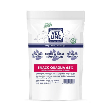 Vet Line snack quaglia 80 gr