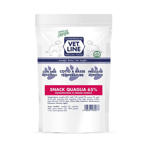 Vet Line snack quaglia 80 gr