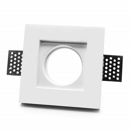 Faretto Slim Gesso Smart Led Gu10 Wifi Incasso Quadrato Rgb Cct Alexa Google 10x10cm