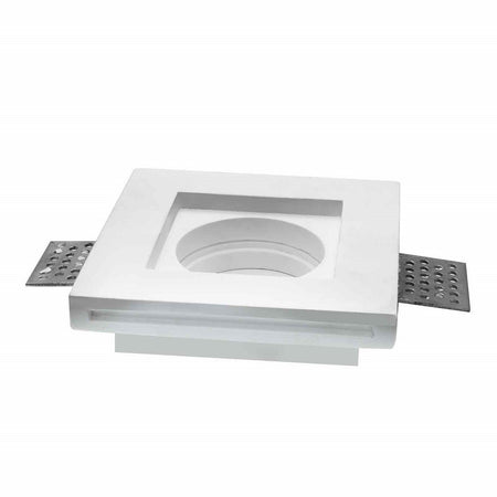 Faretto Slim Gesso Smart Led Gu10 Wifi Incasso Quadrato Rgb Cct Alexa Google 10x10cm