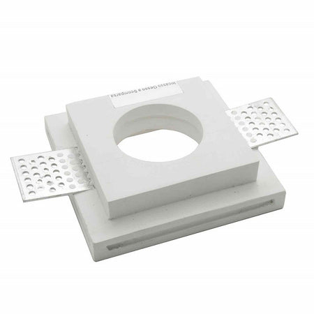 Faretto Slim Gesso Smart Led Gu10 Wifi Incasso Quadrato Rgb Cct Alexa Google 10x10cm