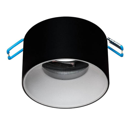 Portafaretto Tondo Nero Bianco Incasso 70mm Luce Soffitto Lampade Led Gu10 Gu5.3