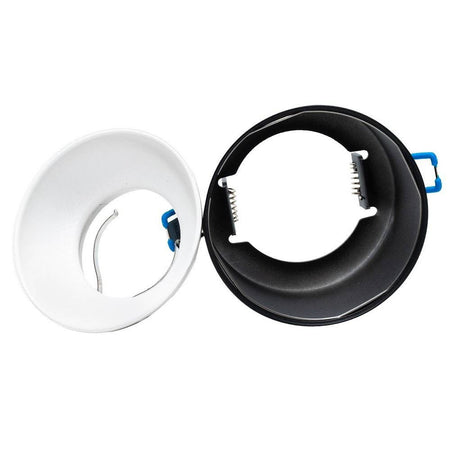 Portafaretto Tondo Nero Bianco Incasso 70mm Luce Soffitto Lampade Led Gu10 Gu5.3