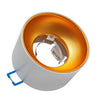 Portafaretto Tondo Bianco Oro Incasso 70 Mm Cartongesso Lampade Led Gu10 Gu5.3