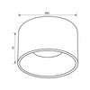 Portafaretto Tondo Bianco Oro Incasso 70 Mm Cartongesso Lampade Led Gu10 Gu5.3