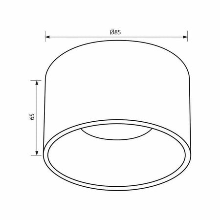 Portafaretto Tondo Bianco Oro Incasso 70 Mm Cartongesso Lampade Led Gu10 Gu5.3