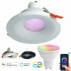 Faretto Led Smart Incasso 65mm Led 5w Gu10 Intelligente Wifi Rgb Cct Alexa Google