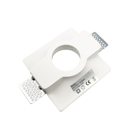 Faretto Smart Gesso Led Gu10 Wifi Incasso Quadrato Scomparsa Rgb Cct Alexa Google