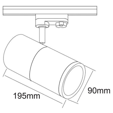 Faretto Track Led Cob 34 W Binario Trifase Vetrine Negozio 230v Luce 3000k 4000k