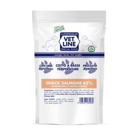 Vet Line snack salmone 80 gr