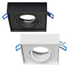 Portafaretto Quadrato Orientabile Incasso Esterno 85mm Luce Lampade Led Gu10 Gu5.3