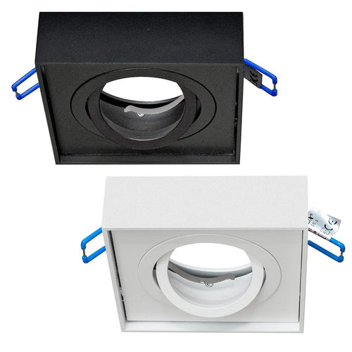 Portafaretto Quadrato Orientabile Incasso Esterno 85mm Luce Lampade Led Gu10 Gu5.3