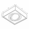 Portafaretto Quadrato Orientabile Incasso Esterno 85mm Luce Lampade Led Gu10 Gu5.3