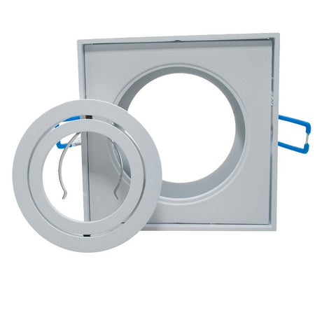 Portafaretto Quadrato Orientabile Incasso Esterno 85mm Luce Lampade Led Gu10 Gu5.3