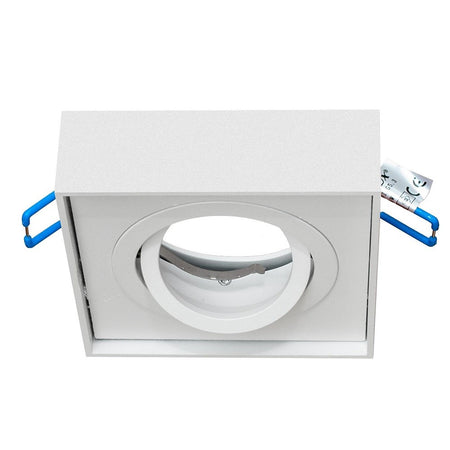 Portafaretto Quadrato Orientabile Incasso Esterno 85mm Luce Lampade Led Gu10 Gu5.3