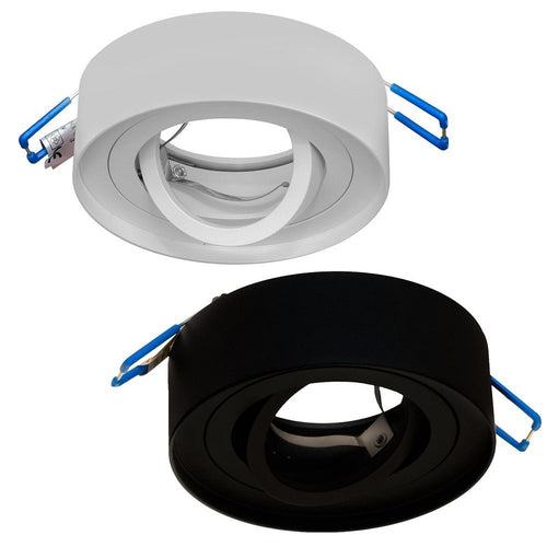 Portafaretto Orientabile Tondo Incasso Esterno 85mm Luce Lampade Led Gu10 Gu5.3
