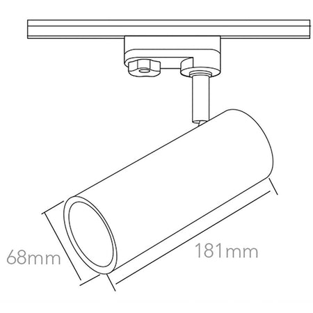 Faretto Track Led Cob 14 Watt Binario Trifase Luce 3000k 4000k Orientabile 230v