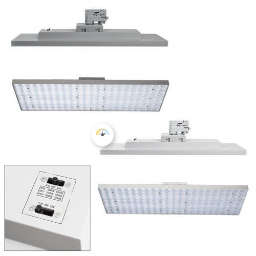 Faretto Track Led Cct 72w Binario Trifase 3in1 Dimmerabile 3 Temperature Luce 230v