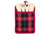 Porta mestoli tartan in 50% cotone riciclato e 50% poliestere contenente 4 mestoli in legno e 1 strofinaccio cm 70x50H&H