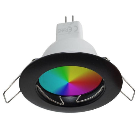 Faretto Led Rgb+6000k 6 W 12v Incasso 6cm Tondo Rgbw Effetti Luce Colorata Barca