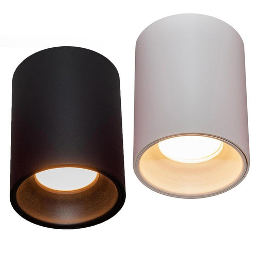 Plafoniera Moderna Faretto Cilindro Esterno Da Soffitto Attacco Gu10 Luce 230v