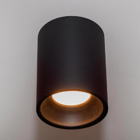 Plafoniera Moderna Faretto Cilindro Esterno Da Soffitto Attacco Gu10 Luce 230v