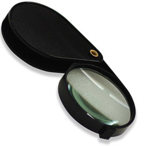Lente Ingrandimento Tascabile In Vetro 50 Mm Orologio Nero Tasca Riparazioni