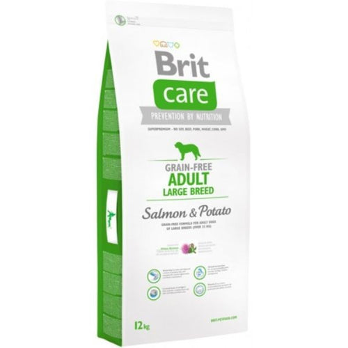 Brit Care crocchette Adult grain-free Large Breed salmone e patate 12+2 kg